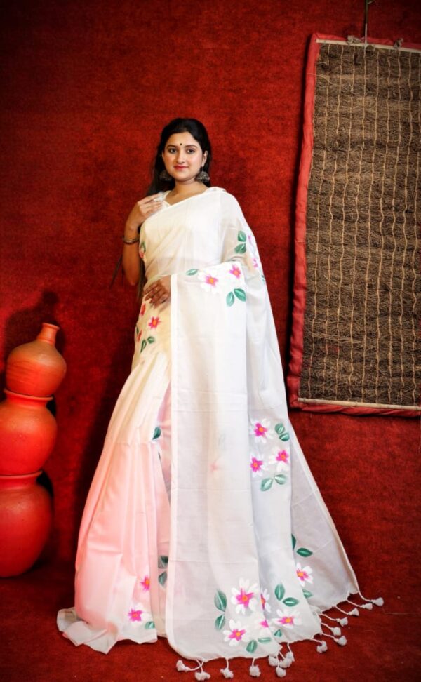 KHADI HAND PRINT SARI - Image 6