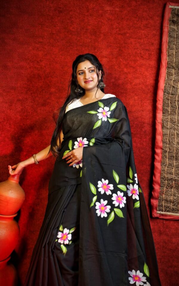KHADI HAND PRINT SARI - Image 16