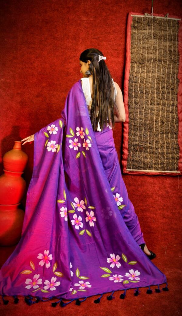 KHADI HAND PRINT SARI - Image 18