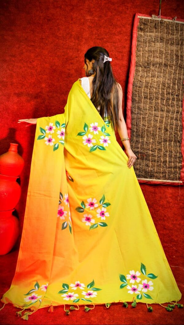 KHADI HAND PRINT SARI - Image 19