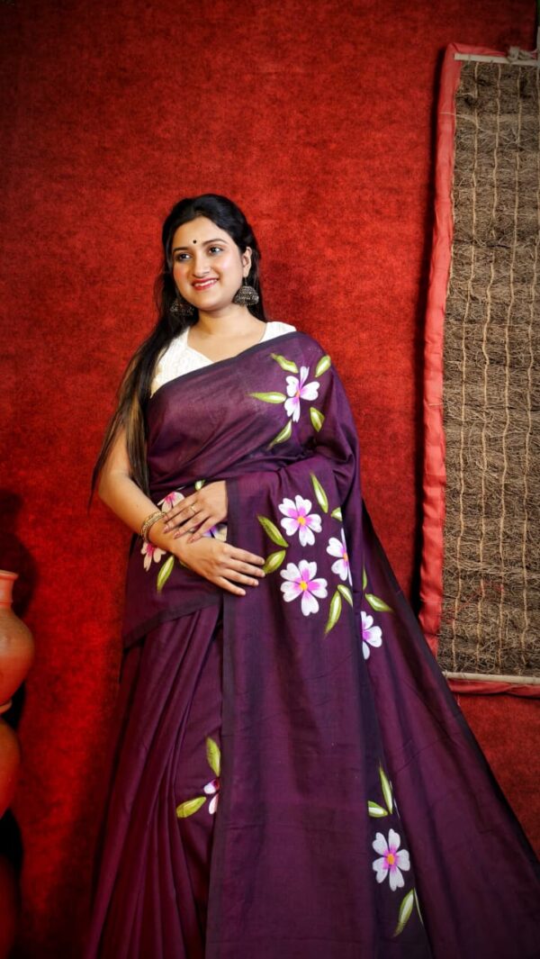KHADI HAND PRINT SARI - Image 22
