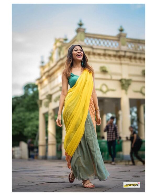 Khadi  pure Cotton  2D Saree - Image 3
