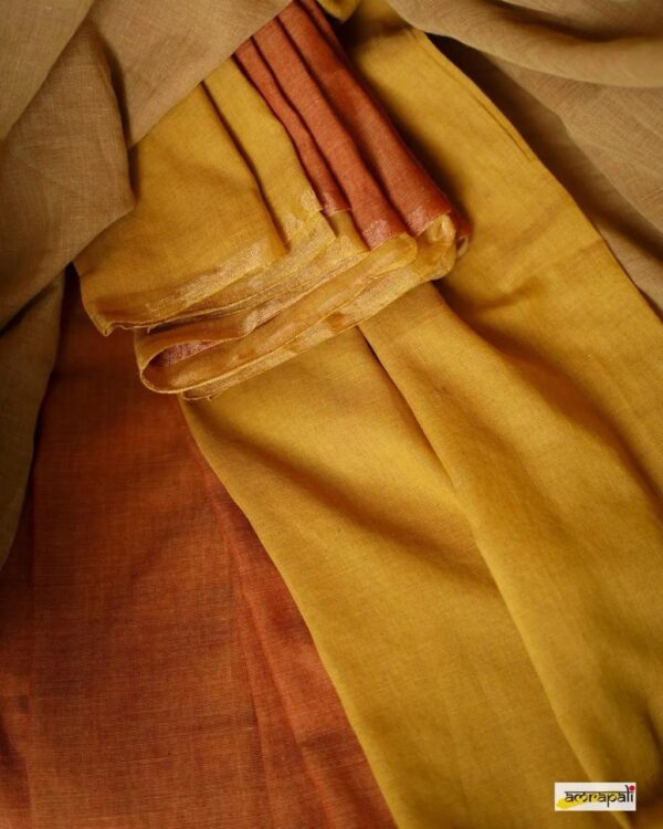 Khadi  pure Cotton  2D Saree - Image 9