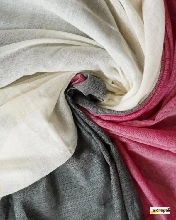 Khadi  pure Cotton  2D Saree - Image 19