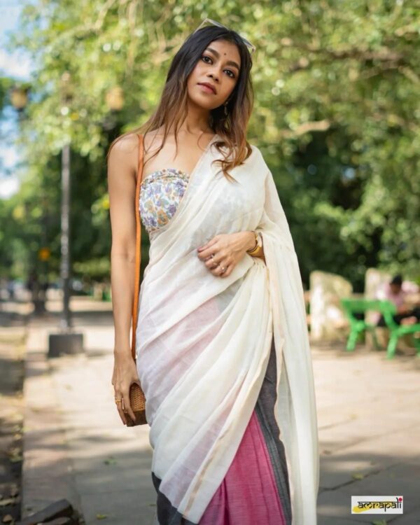 Khadi  pure Cotton  2D Saree - Image 24