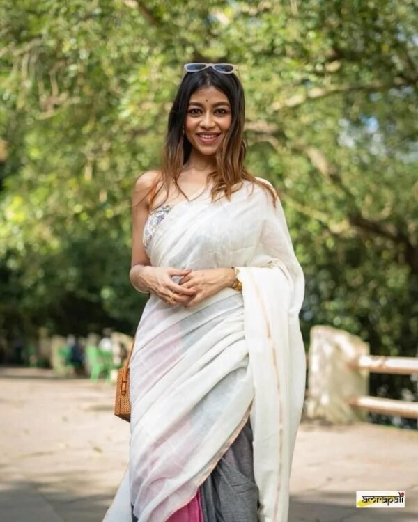Khadi  pure Cotton  2D Saree - Image 26