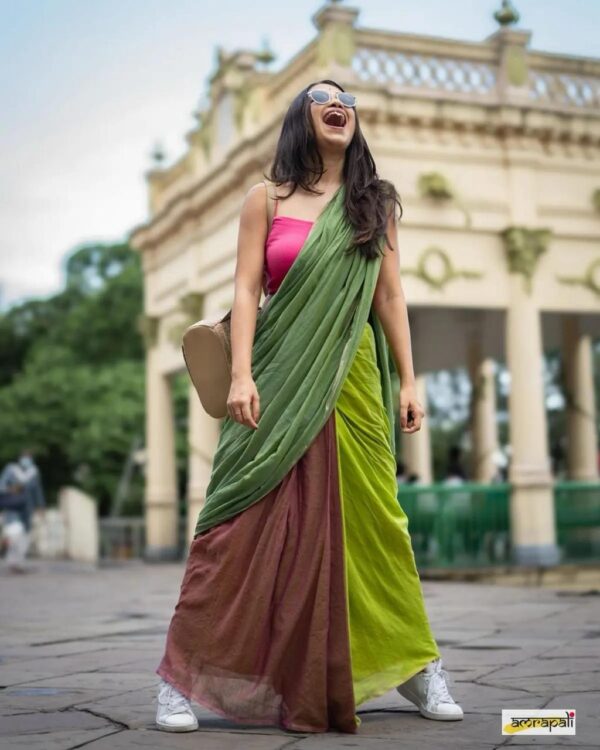 Khadi  pure Cotton  2D Saree - Image 29