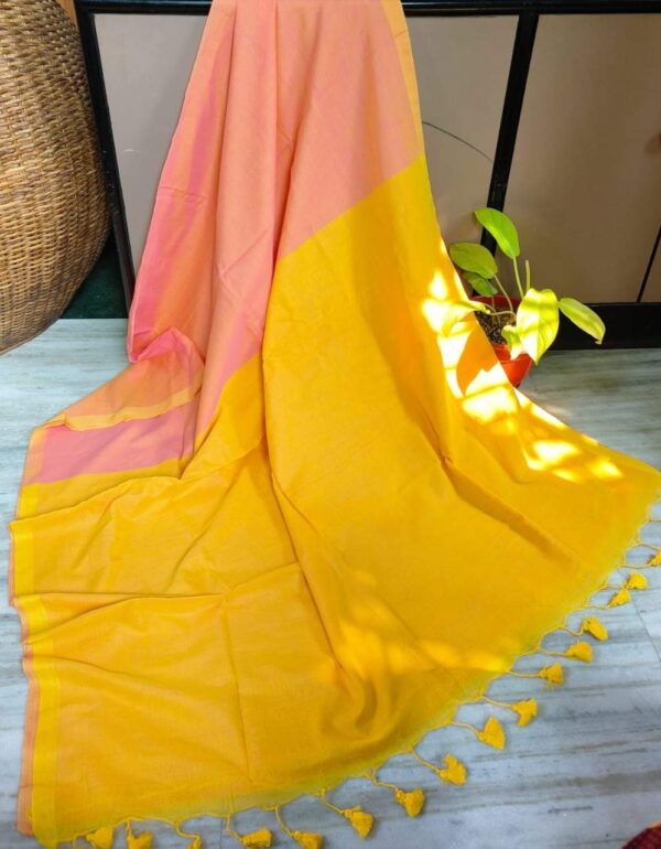 Khadi  pure Cotton  2D Saree - Image 32