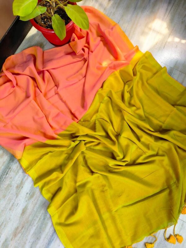 Khadi  pure Cotton  2D Saree - Image 33