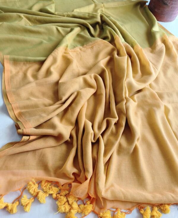 Khadi  pure Cotton  2D Saree - Image 36