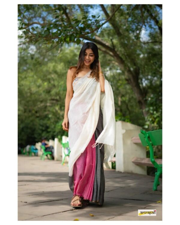 Khadi  pure Cotton  2D Saree - Image 37