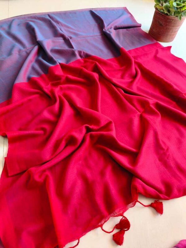 Khadi  pure Cotton  2D Saree - Image 38