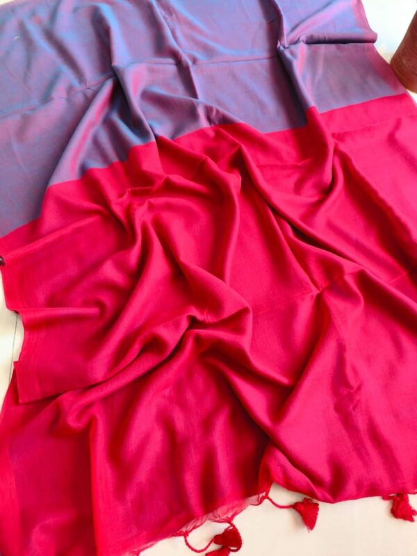 Khadi  pure Cotton  2D Saree - Image 48