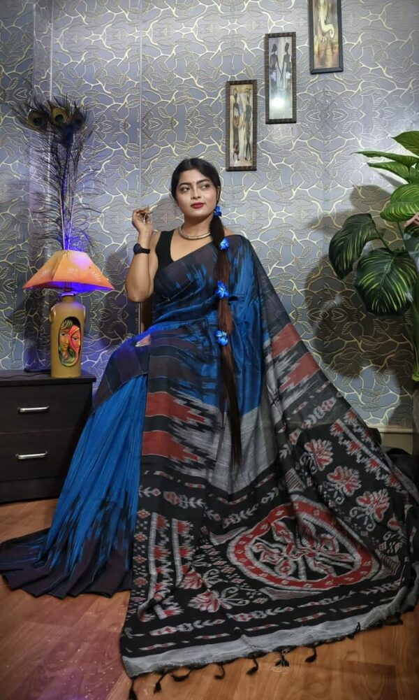 Slab khadi paint saree - Image 19