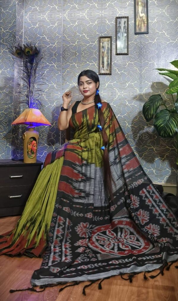 Slab khadi paint saree - Image 24