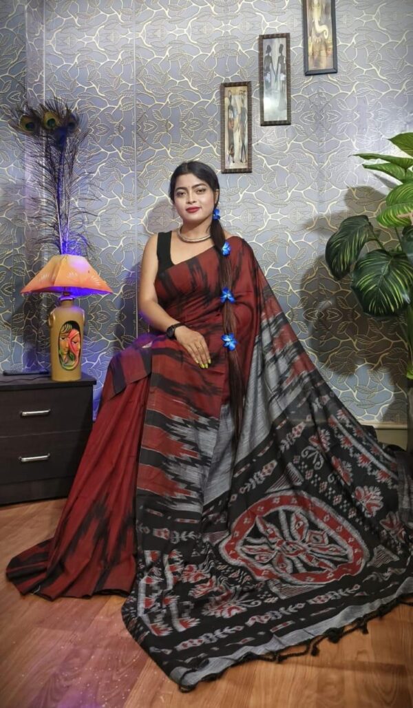 Slab khadi paint saree - Image 26