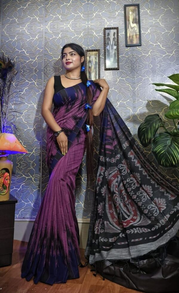 Slab khadi paint saree - Image 27