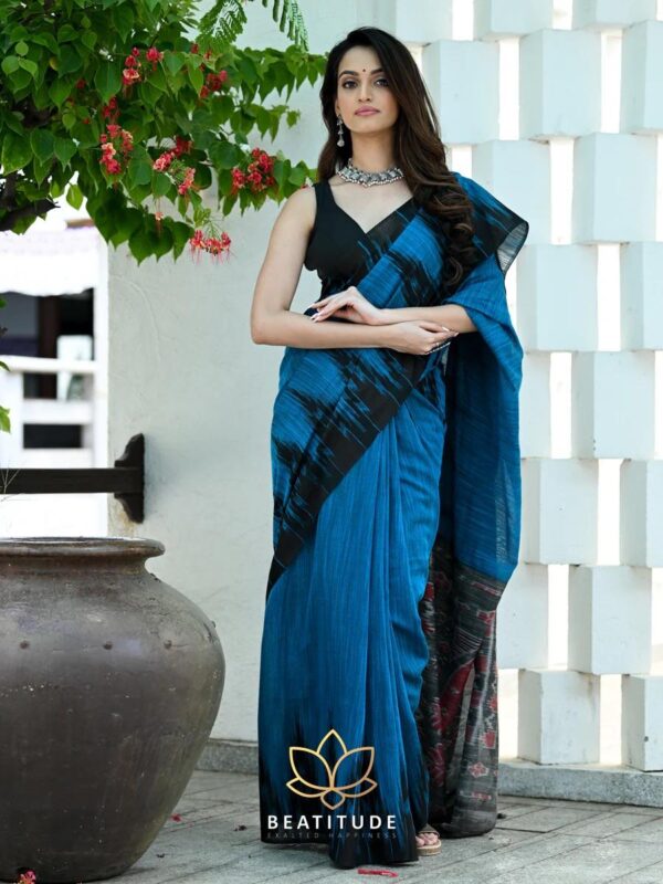 Slab khadi paint saree - Image 33