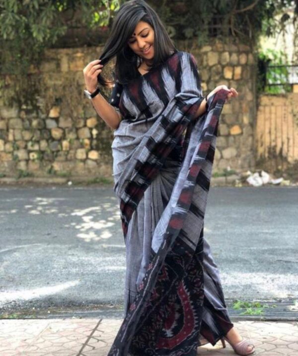 Slab khadi paint saree - Image 4
