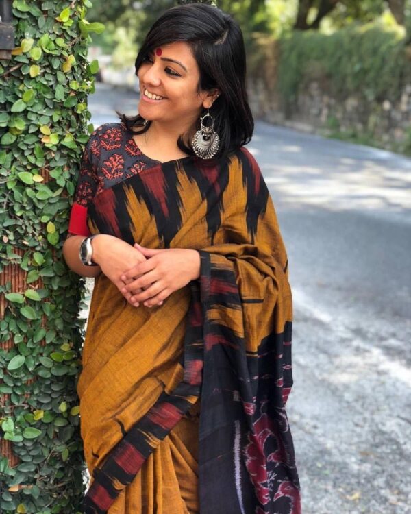 Slab khadi paint saree - Image 5