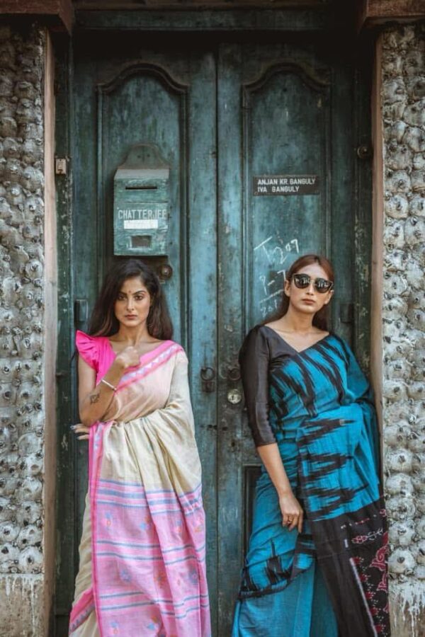 Slab khadi paint saree - Image 7