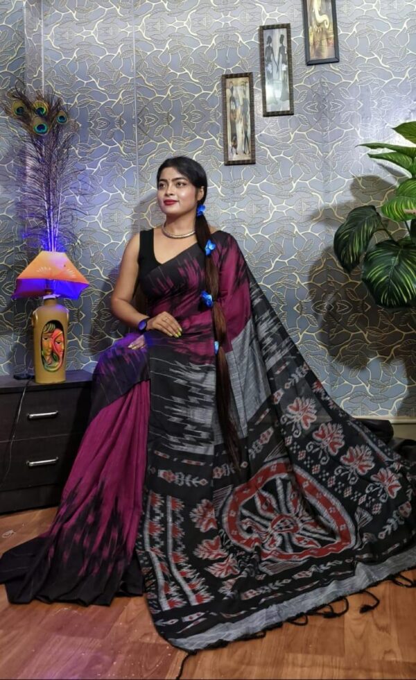 Slab khadi paint saree - Image 10