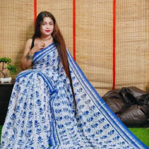Cotton block Print Saree