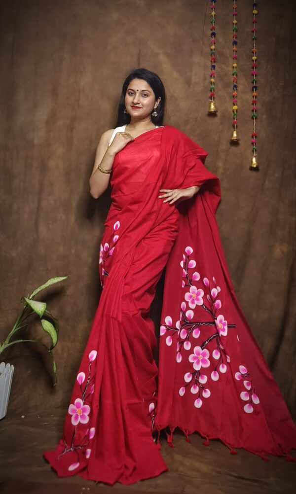 KHADI HAND PRINT SARI - Image 3