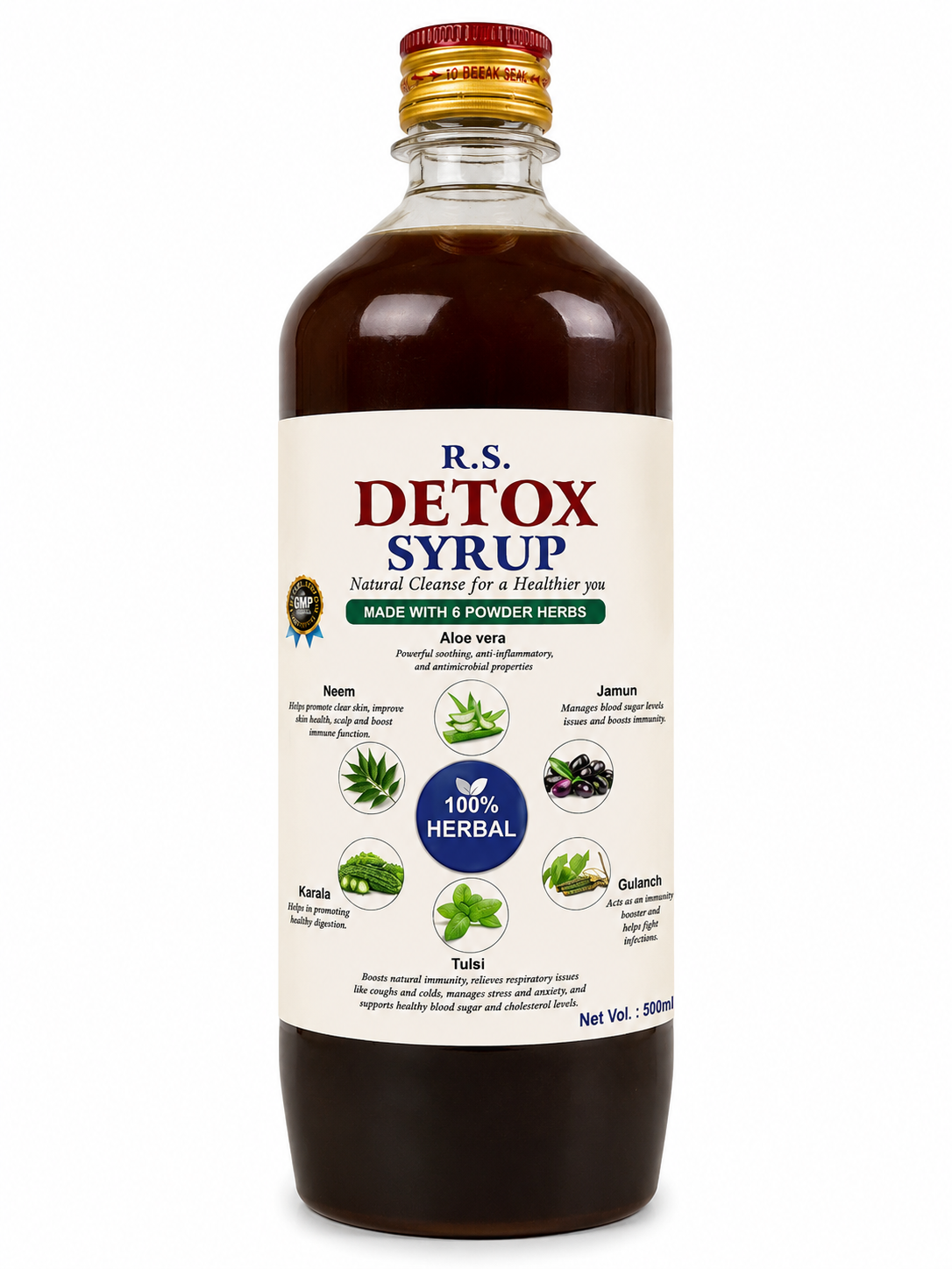 R.S. Detox Syrup | Natural Herbal Detox & Immunity Support Formula | 500ml